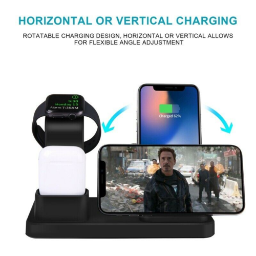 3-in-1 Fast Wireless Charging Pad for Phone, Watch & AirPods